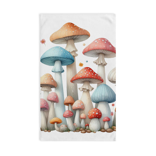 Whimsical Mushroom Hand Towel