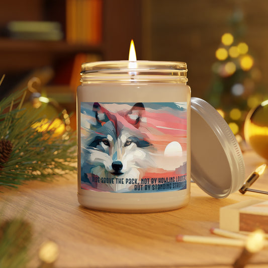 Strength of the Wolf, scented 9oz soy candle