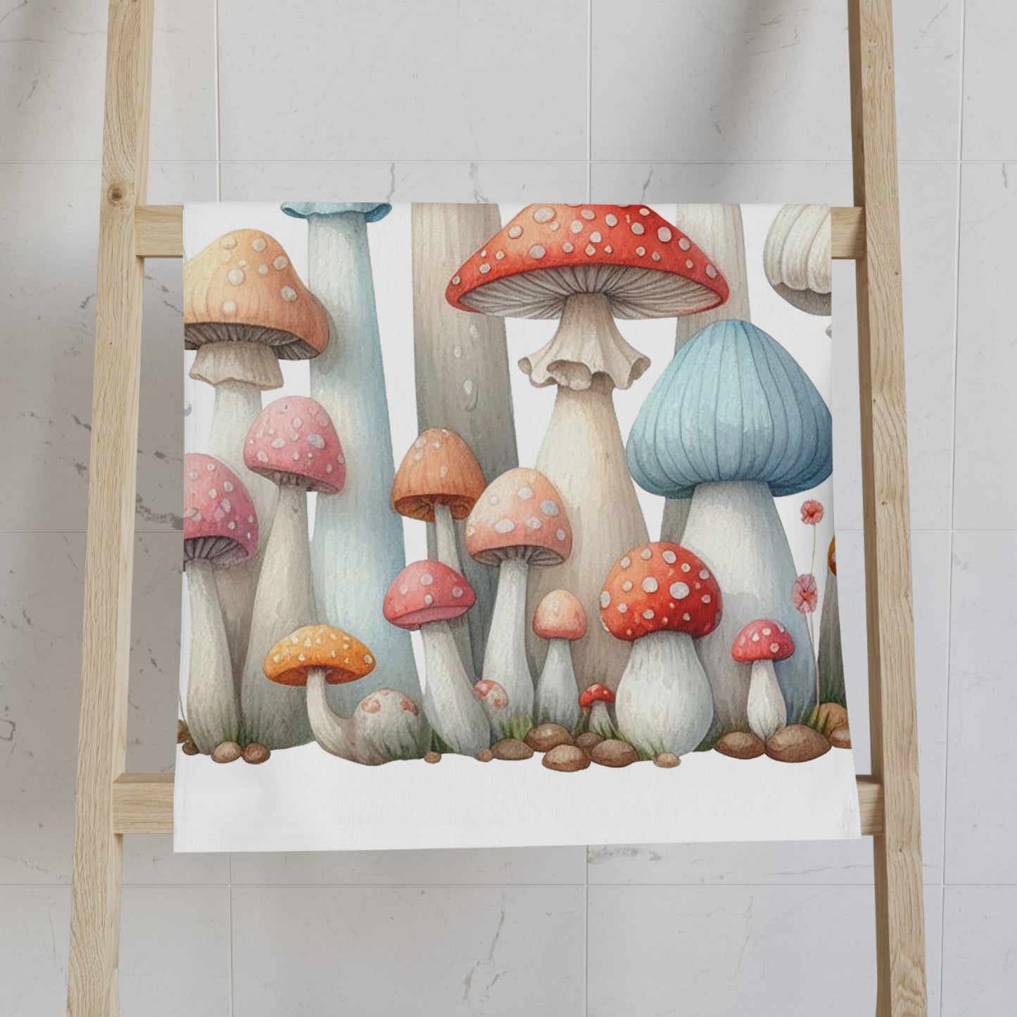 Whimsical Mushroom Hand Towel